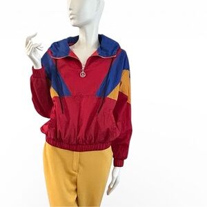 Vintage Colour Block Hoodie Wingbreaker